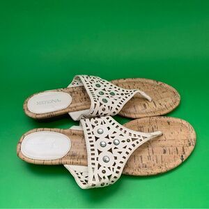 Merona white women sandals size 9
